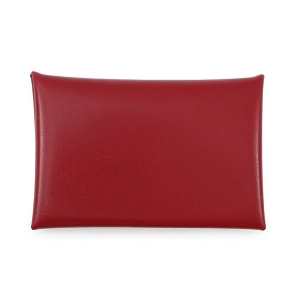 HERMES Calvi Box Calf Leather Rouge Piman - Picture 2 of 11